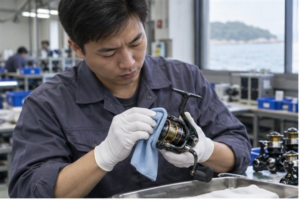 Saltwater Fishing Reel Care: Product, Packaging and Buyer Guidance reviewed in a Shenzhen fishing-tackle factory
